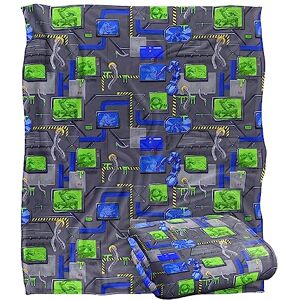 LOGOVISION Teenage Mutant Ninja Turtles: Mutant Mayhem Sewer Tech Pattern Silky Touch Super Soft Throw Blanket 152 X 127 Cm LOGOVISION Teenage Mutant Ninja Turtles: Mutant Mayhem Sewer Tech Pattern Silky Touch Super Soft Throw Blanket 152 X 127 Cm