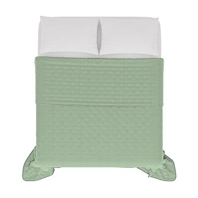 Italian Bed Linen Chic Summer Microfibre Quilt, Green, Double Italian Bed Linen Chic Summer Microfibre Quilt, Green, Double