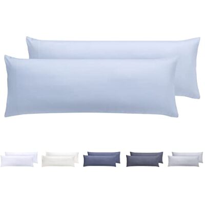 TODOCAMA Pillowcase Set - 105x40 cm Light Blue - Hypoallergenic Microfiber TODOCAMA Pillowcase Set - 105x40 cm Light Blue - Hypoallergenic Microfiber