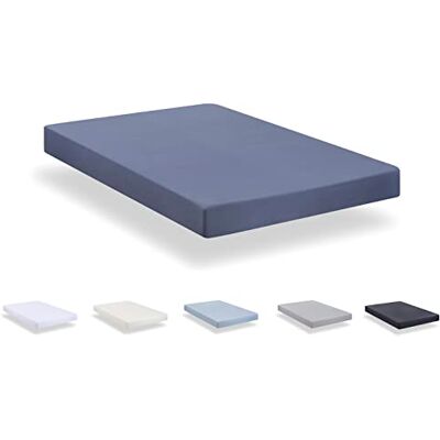 TODOCAMA 140x190/200 Grayish Blue Microfiber Fitted Sheet - Fitted Sheet TODOCAMA 140x190/200 Grayish Blue Microfiber Fitted Sheet - Fitted Sheet