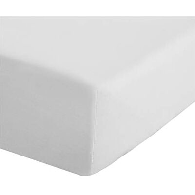 Catherine Lansfield Easy Iron Percale Combed Double Fitted Sheet White Catherine Lansfield Easy Iron Percale Combed Double Fitted Sheet White