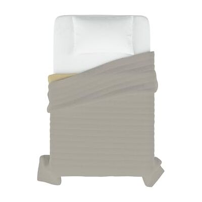 Italian Bed Linen Elegant Summer Quilt Cream/Light Grey, Single Italian Bed Linen Elegant Summer Quilt Cream/Light Grey, Single
