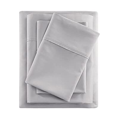 Madison Park Beautyrest BR 600 TC Cooling Cotton Blend Solid Bed Sheet Set with 16 Inch Deep Pocket, All Season, Soft Bedding-Set, Matching Pillow Case, Full, Grey, 4 Piece (BR20-0994) Madison Park Beautyrest BR 600 TC Cooling Cotton Blend Solid Bed Sheet Set with 16 Inch Deep Pocket, All Season, Soft Bedding-Set, Matching Pillow Case, Full, Grey, 4 Piece (BR20-0994)