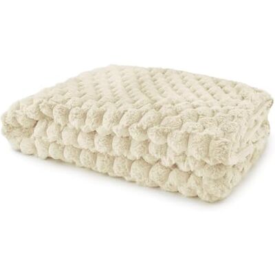 Emma Barclay Lush Luxurious Fluffy Faux Rabbit Fur Throw Blanket (Cream, 55x71 (140x180cm)) Emma Barclay Lush Luxurious Fluffy Faux Rabbit Fur Throw Blanket (Cream, 55x71 (140x180cm))