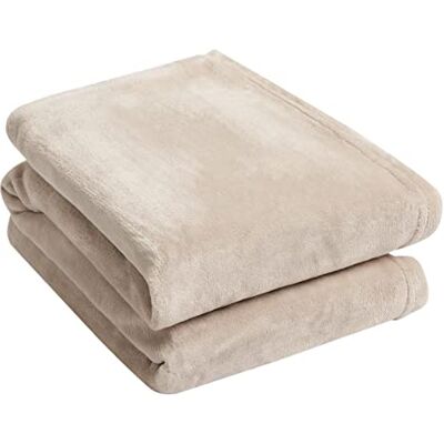 Brentfords Throws for Sofas, Soft Cosy Winter Warm Fleece Blanket for Bed Settee Armchairs Decorative Throw Blanket Fluffy Bed Throw King Size Women Gifts, Mink 200 x 240cm Brentfords Throws for Sofas, Soft Cosy Winter Warm Fleece Blanket for Bed Settee Armchairs Decorative Throw Blanket Fluffy Bed Throw King Size Women Gifts, Mink 200 x 240cm