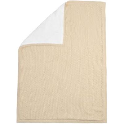 Clair de Lune Organic Knit Sherpa Baby Soft & Cosy Pram/Car Seat Blanket 70 x 100 cm (Cream) Clair de Lune Organic Knit Sherpa Baby Soft & Cosy Pram/Car Seat Blanket 70 x 100 cm (Cream)