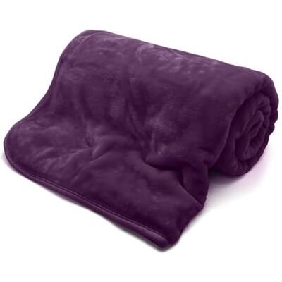 Kampala Hill Mink Blanket/Throw Purple 127 x 152cm Kampala Hill Mink Blanket/Throw Purple 127 x 152cm