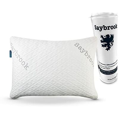 Saybrook Premium Adjustable Loft Pillow Hypoallergenic Machine-Washable Bamboo Cover Lion Down Alternative Filling Made with Cut Memory Foam and Microfiber Infused with Gel Beads Standard/Queen Saybrook Premium Adjustable Loft Pillow Hypoallergenic Machine-Washable Bamboo Cover Lion Down Alternative Filling Made with Cut Memory Foam and Microfiber Infused with Gel Beads Standard/Queen
