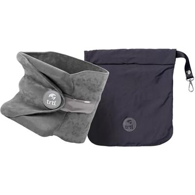 trtl Travel and Airplane Pillow Real Sleeping Experience on Long Flights Neck and Shoulder Support Super-Soft, Lightweight, Easy-to-Carry, and Machine-Washable Flight Pillow Grey trtl Travel and Airplane Pillow Real Sleeping Experience on Long Flights Neck and Shoulder Support Super-Soft, Lightweight, Easy-to-Carry, and Machine-Washable Flight Pillow Grey