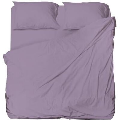 hermet Microfibre Double Bed Sheet Set, Lilac, Complete Bed, Top Sheet, Fitted Sheet, Pair of Pillowcases, Winner hermet Microfibre Double Bed Sheet Set, Lilac, Complete Bed, Top Sheet, Fitted Sheet, Pair of Pillowcases, Winner