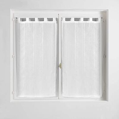 DOUCEUR D'INTÉRIEUR 1626498 Pair Polyester White - Curtain DOUCEUR D'INTÉRIEUR 1626498 Pair Polyester White - Curtain