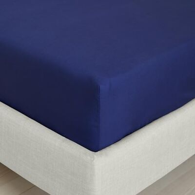Bianca - 200 Thread Count Cotton Percale - Navy - Sheet Bianca - 200 Thread Count Cotton Percale - Navy - Sheet