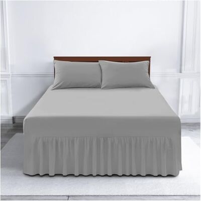 GC GAVENO CAVAILIA Gaveno Cavailia Luxury Non-Iron PERCALE VALANCE Sheet, Poly-Cotton, Silver , Single GC GAVENO CAVAILIA Gaveno Cavailia Luxury Non-Iron PERCALE VALANCE Sheet, Poly-Cotton, Silver , Single