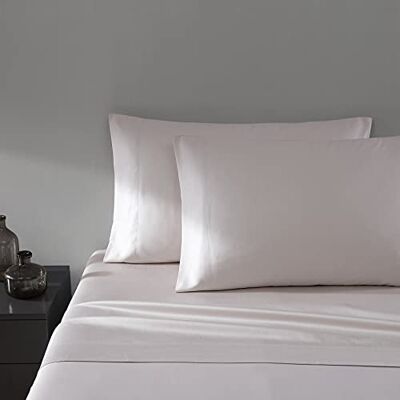 Vera Wang Queen Sheet Set, Luxury Sateen Cotton Bedding, 800 Thread Count, Soft & Smooth Home Decor (Rose Quartz, Queen) Vera Wang Queen Sheet Set, Luxury Sateen Cotton Bedding, 800 Thread Count, Soft & Smooth Home Decor (Rose Quartz, Queen)