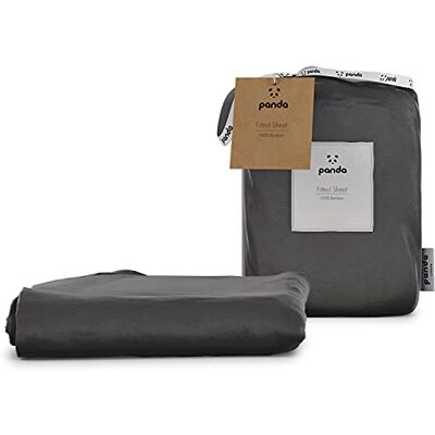 Panda London - Panda Bamboo Sheet - Dark Grey - EU Single - Fitted Sheet Panda London - Panda Bamboo Sheet - Dark Grey - EU Single - Fitted Sheet