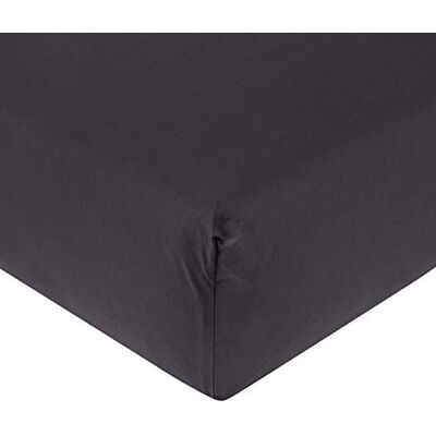 De Witte Lietaer Bumblebee Fitted Sheet - Cotton Perkal, Dark Gray De Witte Lietaer Bumblebee Fitted Sheet - Cotton Perkal, Dark Gray