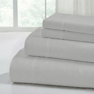 Modern Threads Soft Microfiber Solid Sheets Luxurious Microfiber Bed Sheets Includes Flat Sheet, Fitted Sheet with Deep Pockets, & Pillowcases Vapor Blue Queen Modern Threads Soft Microfiber Solid Sheets Luxurious Microfiber Bed Sheets Includes Flat Sheet, Fitted Sheet with Deep Pockets, & Pillowcases Vapor Blue Queen