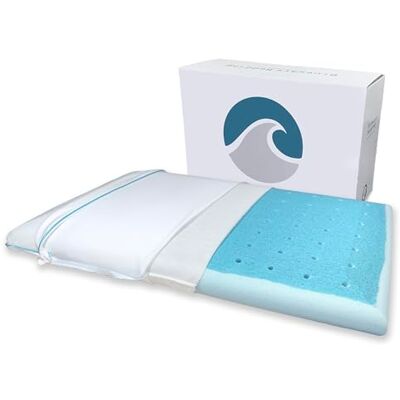 Bluewave Bedding Hyper Slim CarbonBlue Max Cool Gel Memory Foam Pillow for Stomach and Back Sleepers Thin, Flat Design with Advanced Cooling (2.25-Inch Height, Standard Size) Bluewave Bedding Hyper Slim CarbonBlue Max Cool Gel Memory Foam Pillow for Stomach and Back Sleepers Thin, Flat Design with Advanced Cooling (2.25-Inch Height, Standard Size)