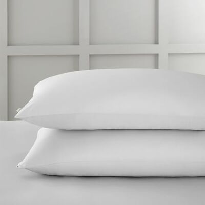 Bianca - Oxford Pillowcase - Grey - One Size - Cotton Sateen - Pillowcase Pair Bianca - Oxford Pillowcase - Grey - One Size - Cotton Sateen - Pillowcase Pair