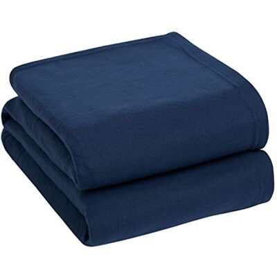 Dreamscene - Warm Plain Fleece - Navy - Blanket Dreamscene - Warm Plain Fleece - Navy - Blanket