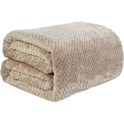 Dreamscene Throws for Sofas Mink Cream Blanket, Super Soft Warm Honeycomb Waffle Faux Fur Blanket for Bed Settee Fluffy Bed Throw Double Size, 150 x 200cm Dreamscene Throws for Sofas Mink Cream Blanket, Super Soft Warm Honeycomb Waffle Faux Fur Blanket for Bed Settee Fluffy Bed Throw Double Size, 150 x 200cm