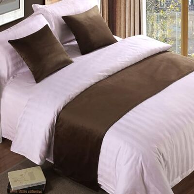 QRGMKL Premium Velvet Bed Runners Bedspread, Soft No Fading Bed Scarf Runner for Bedroom Wedding Room Home Hotel Bedding Decorations-Coffee 2 Pillowcases(45X45cm) QRGMKL Premium Velvet Bed Runners Bedspread, Soft No Fading Bed Scarf Runner for Bedroom Wedding Room Home Hotel Bedding Decorations-Coffee 2 Pillowcases(45X45cm)