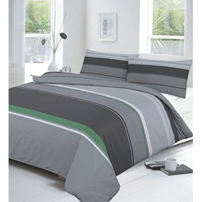 Kampala Hill Carter Duvet Set - King - Green - Duvet Cover Set Kampala Hill Carter Duvet Set - King - Green - Duvet Cover Set