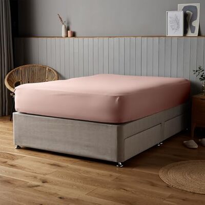 Silentnight Supersoft Blush Fitted Sheet, Double Silentnight Supersoft Blush Fitted Sheet, Double
