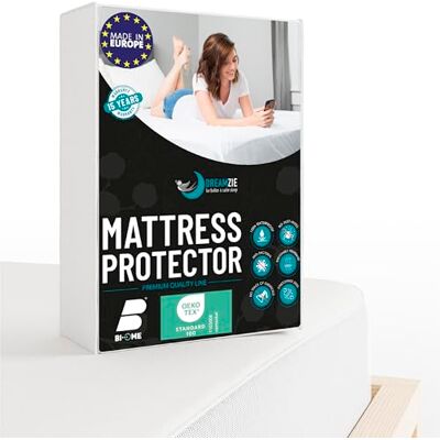 Dreamzie Single Mattress Protector 80x200 - Mattress Cover with Corners Dreamzie Single Mattress Protector 80x200 - Mattress Cover with Corners