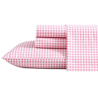 Poppy & Fritz Full Sheets, Cotton Percale Bedding Set, Crisp & Cool, Lightweight Home Decor (Gingham Plaid Pink, Full) Poppy & Fritz Full Sheets, Cotton Percale Bedding Set, Crisp & Cool, Lightweight Home Decor (Gingham Plaid Pink, Full)