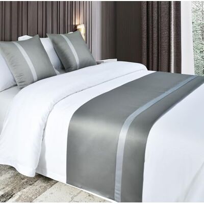 Guest Ruyunlai Bed Runner Dark gray with light stripes 180 x 50cm for 1.2m Bed 1pc Matching Cushion Covers Sold Separately Hotel Grade no Fading Soft Scarf Bedroom Guesthouse Bedding Protection Guest Ruyunlai Bed Runner Dark gray with light stripes 180 x 50cm for 1.2m Bed 1pc Matching Cushion Covers Sold Separately Hotel Grade no Fading Soft Scarf Bedroom Guesthouse Bedding Protection