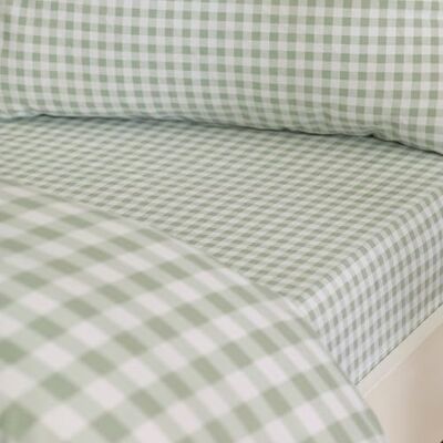 Catherine Lansfield Bamford Gingham Check Super King Fitted Sheet Green Catherine Lansfield Bamford Gingham Check Super King Fitted Sheet Green