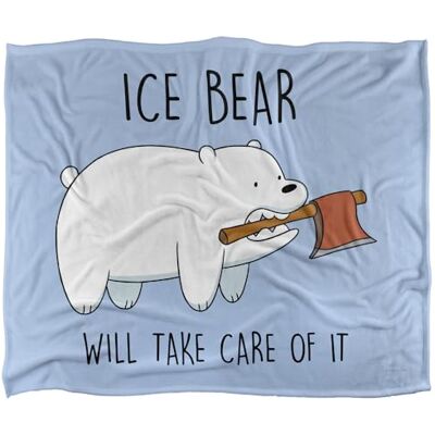 WE BARE BEARS Take Care of It Silky Touch Super Soft Throw Blanket 152 X 127 cm, White WE BARE BEARS Take Care of It Silky Touch Super Soft Throw Blanket 152 X 127 cm, White