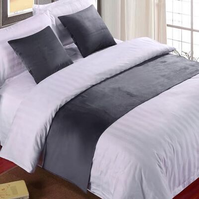 QRGMKL Premium Velvet Bed Runners Bedspread, Soft No Fading Bed Scarf Runner for Bedroom Wedding Room Home Hotel Bedding Decorations-Gray 2 Pillowcases(45X45cm) QRGMKL Premium Velvet Bed Runners Bedspread, Soft No Fading Bed Scarf Runner for Bedroom Wedding Room Home Hotel Bedding Decorations-Gray 2 Pillowcases(45X45cm)