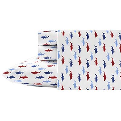Nautica Costazul Cotton Percale Bedding Set - Twin, Blue Nautica Costazul Cotton Percale Bedding Set - Twin, Blue