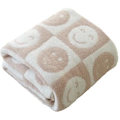 Brnabiou Ultra Soft Cozy Happy Smiling Face Checkered Knitted Throw Blanket Fluffy Microfiber Checkerboard Bed Blanket Lightweight Both Sides Blanket for Couch Sofa Bed (Smile Cream, Throw 50“x60”) Brnabiou Ultra Soft Cozy Happy Smiling Face Checkered Knitted Throw Blanket Fluffy Microfiber Checkerboard Bed Blanket Lightweight Both Sides Blanket for Couch Sofa Bed (Smile Cream, Throw 50“x60”)