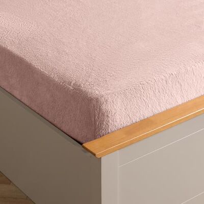 Brentfords - Teddy Fleece Thermal - Light Pink - King - Fitted Brentfords - Teddy Fleece Thermal - Light Pink - King - Fitted