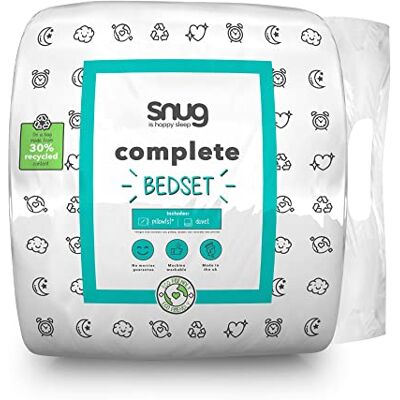 Snug is happy sleep Snug Complete Pillow and King Duvet Set Eco Friendly 10.5 Tog All Season Duvet Quilt with Soft Medium Support Pillows Hypoallergenic and Machine Washable King Snug is happy sleep Snug Complete Pillow and King Duvet Set Eco Friendly 10.5 Tog All Season Duvet Quilt with Soft Medium Support Pillows Hypoallergenic and Machine Washable King