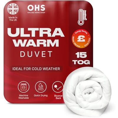 Brentfords - 15 Tog Duvet Quilt - White - Single - Duvet Brentfords - 15 Tog Duvet Quilt - White - Single - Duvet