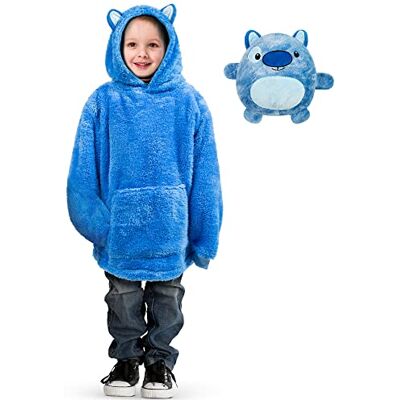 Albert Austin Oversized Kids Hoodie 2-in-1 Animal Hooded Blanket with Pet Toy, Large Pocket, Snuggle Blanket for Girls and Boys, Machine Washable Albert Austin Oversized Kids Hoodie 2-in-1 Animal Hooded Blanket with Pet Toy, Large Pocket, Snuggle Blanket for Girls and Boys, Machine Washable