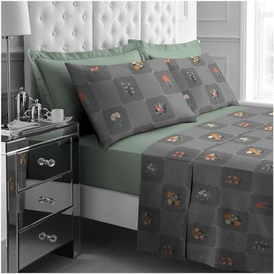 GC GAVENO CAVAILIA King Size Bed Sheet Set 4Piece Printed Bedding Set (Fitted Sheet, Flat Sheet & 2 Pillow Cases) Warm Thermal Fluffy Bedding Soft Polyester Fleece Bedding Sheet Set, Charcoal GC GAVENO CAVAILIA King Size Bed Sheet Set 4Piece Printed Bedding Set (Fitted Sheet, Flat Sheet & 2 Pillow Cases) Warm Thermal Fluffy Bedding Soft Polyester Fleece Bedding Sheet Set, Charcoal