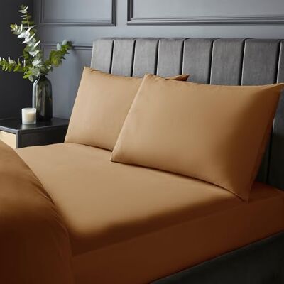 Silentnight Pure Cotton Fitted Sheet Cool Soft Touch 200 Thread Count Extra Deep 40cm Bed Mattress Sheet Breathable 100% Cotton Elasticated Corners, Machine Washable, Orange Terracotta, Single Silentnight Pure Cotton Fitted Sheet Cool Soft Touch 200 Thread Count Extra Deep 40cm Bed Mattress Sheet Breathable 100% Cotton Elasticated Corners, Machine Washable, Orange Terracotta, Single