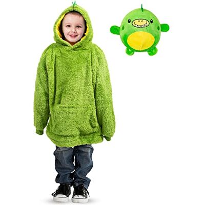 Albert Austin Oversized Kids Hoodie 2-in-1 Animal Hooded Blanket with Pet Toy, Large Pocket, Snuggle Blanket for Girls and Boys, Machine Washable Albert Austin Oversized Kids Hoodie 2-in-1 Animal Hooded Blanket with Pet Toy, Large Pocket, Snuggle Blanket for Girls and Boys, Machine Washable