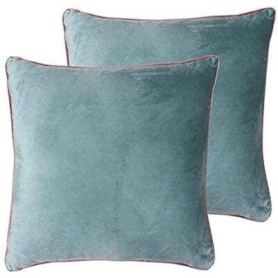 Paoletti Meridian Cushions - Twin Pack - Green - 55x55 cm Paoletti Meridian Cushions - Twin Pack - Green - 55x55 cm