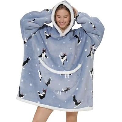 Everglamour Womens Clothing Hooded Blanket Adult Sized Costumes, Blue Everglamour Womens Clothing Hooded Blanket Adult Sized Costumes, Blue