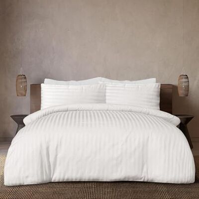 SLEEPDOWN - 225TC Cotton Mix - White - Duvet Cover Set SLEEPDOWN - 225TC Cotton Mix - White - Duvet Cover Set