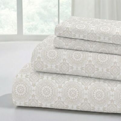 Modern Threads Soft Microfiber Printed Sheets Luxurious Microfiber Bed Sheets Includes Flat Sheet, Fitted Sheet with Deep Pockets, & Pillowcases Abella Twin Modern Threads Soft Microfiber Printed Sheets Luxurious Microfiber Bed Sheets Includes Flat Sheet, Fitted Sheet with Deep Pockets, & Pillowcases Abella Twin