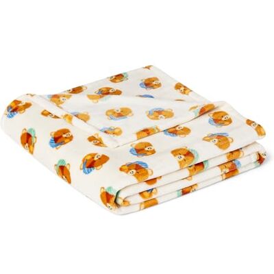 Amazon Basics Fleece Throw Blanket for Kids, Soft and Cozy, for Sofa and Bedroom, 100% Recycled Polyester, Woodland Bears, 127 x 152 cm Amazon Basics Fleece Throw Blanket for Kids, Soft and Cozy, for Sofa and Bedroom, 100% Recycled Polyester, Woodland Bears, 127 x 152 cm