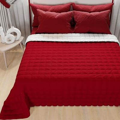PETTI Artigiani Italiani Lightweight Reversible Quilt Lightweight Summer Quilt Taupe Bordeaux PETTI Artigiani Italiani Lightweight Reversible Quilt Lightweight Summer Quilt Taupe Bordeaux