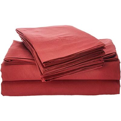 Sweet Home Collection King Size Bed Sheets 6 Piece 1500 Supreme Collection Fine Brushed Microfiber Deep Pocket King Sheet Set Bedding 2 Extra Pillow Cases, Great Value, King, Burgundy Sweet Home Collection King Size Bed Sheets 6 Piece 1500 Supreme Collection Fine Brushed Microfiber Deep Pocket King Sheet Set Bedding 2 Extra Pillow Cases, Great Value, King, Burgundy